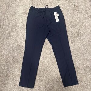 Express Men's Dark Blue Drawstring Dress Pants